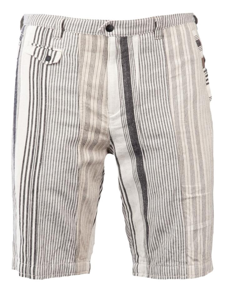 White Mountaineering Striped Bermuda Short
