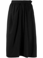 Yves Saint Laurent Pre-owned 1980's Gathered Knee-length Skirt - Black