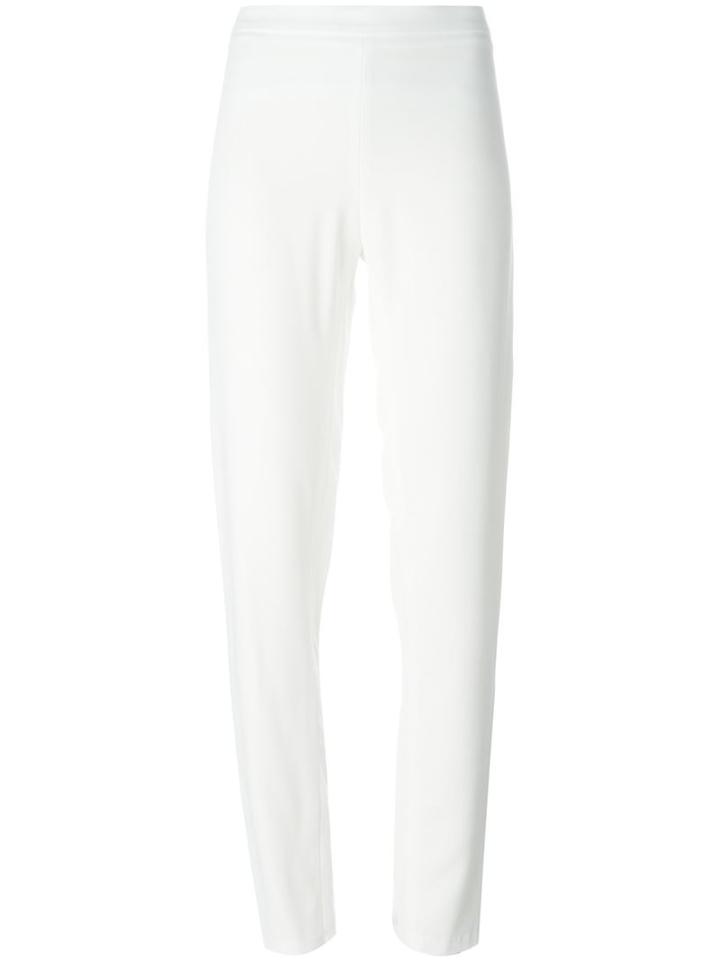 Chalayan Slim Fit Trousers, Women's, Size: 44, White, Acetate/viscose