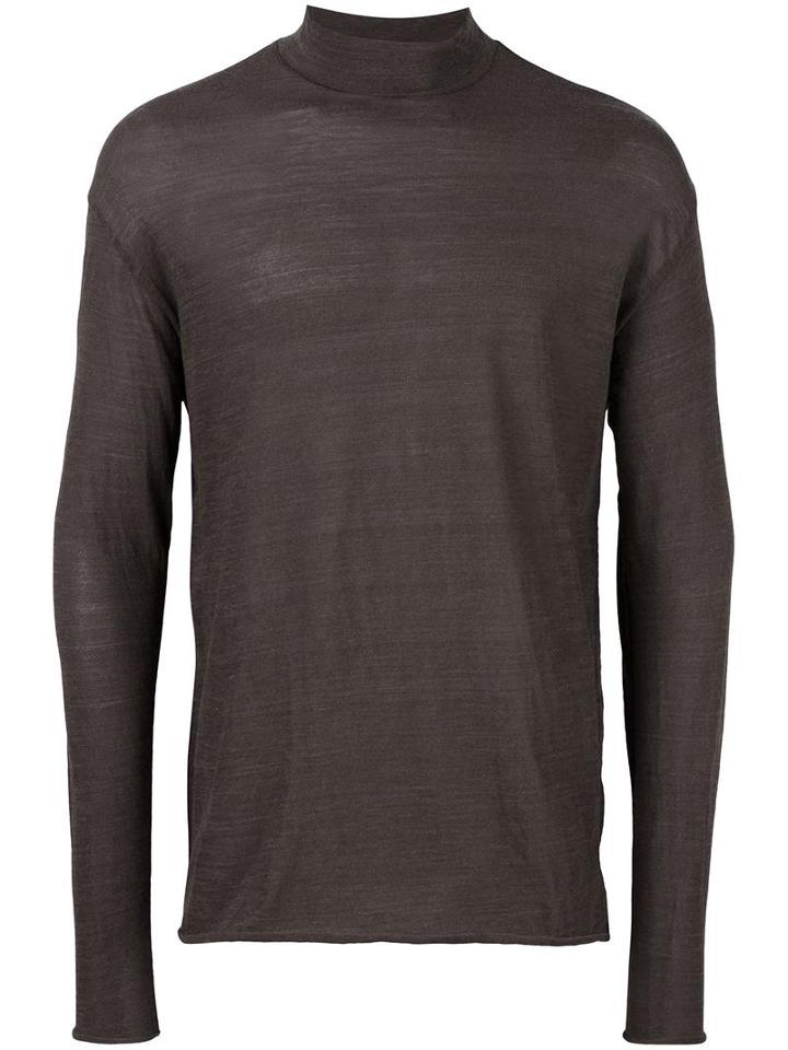 Kolor Crew Neck Jumper, Men's, Size: 3, Brown, Nylon/wool