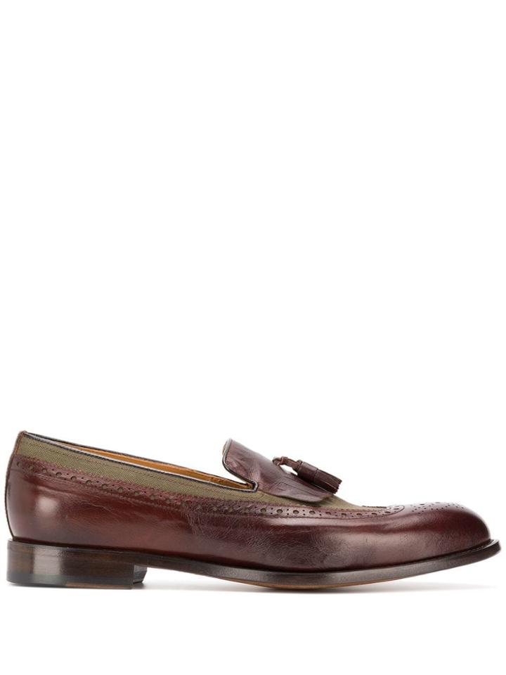 Doucal's Tassel Detail Loafers - Red