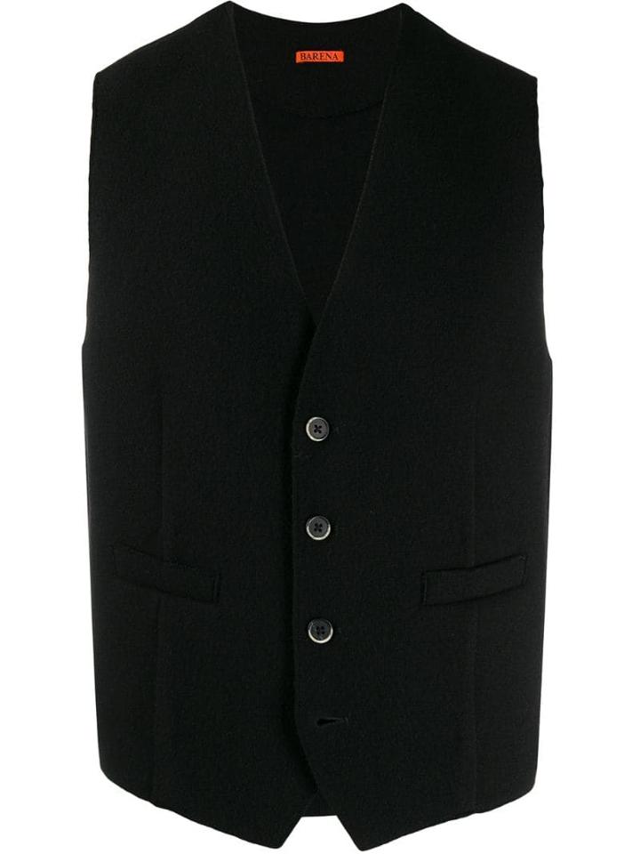 Barena Fitted Waiscoat - Black