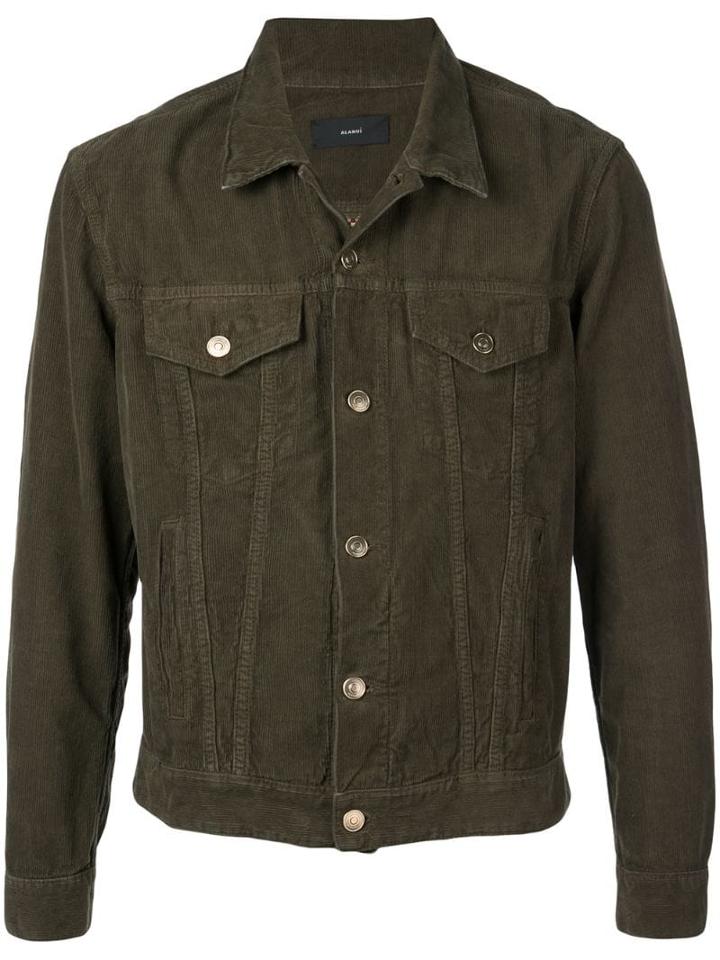 Alanui Contrast Interior Denim Jacket - Green