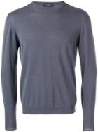 Zanone Basic Sweater - Blue