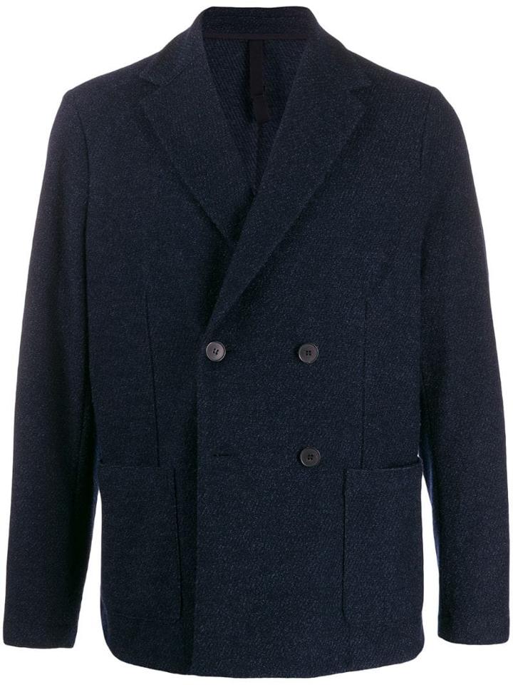Harris Wharf London Dobule-breasted Blazer - Blue