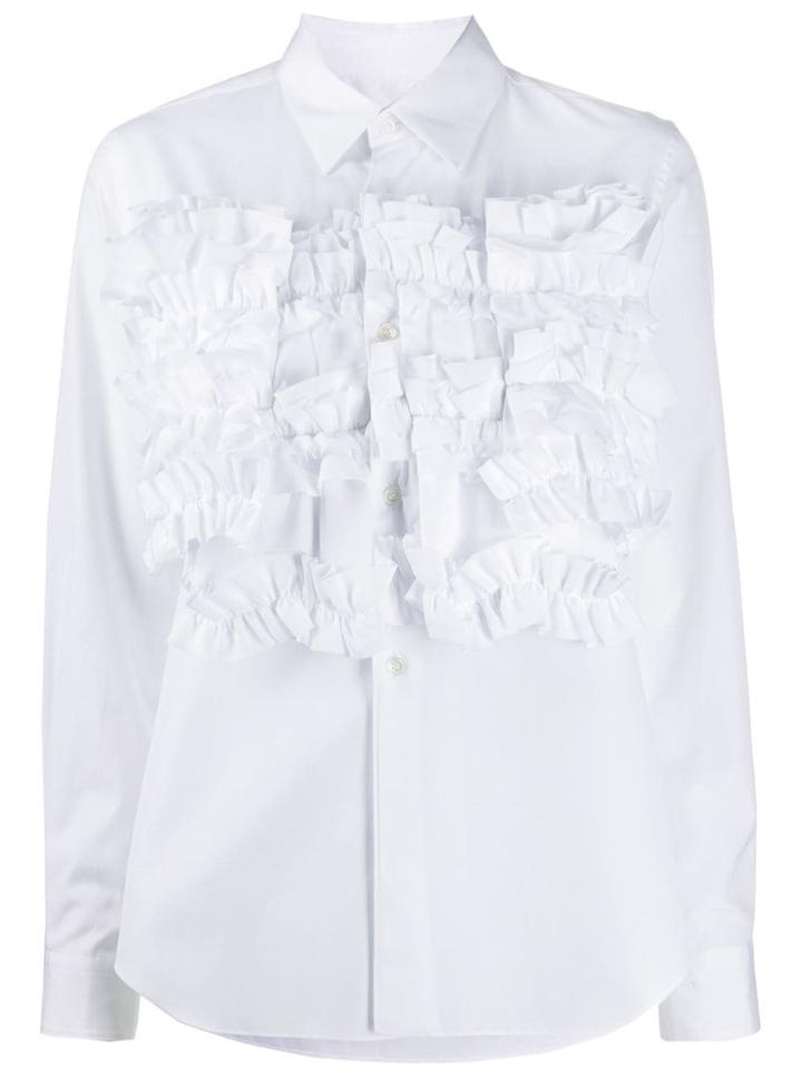 Comme Des Garçons Comme Des Garçons Ruffle Trim Shirt - White