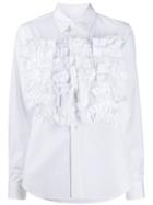 Comme Des Garçons Comme Des Garçons Ruffle Trim Shirt - White