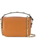 Red Valentino Studded Chain Shoulder Bag - Brown