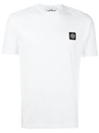 Stone Island Logo Patch T-shirt, Men's, Size: Small, White, Cotton