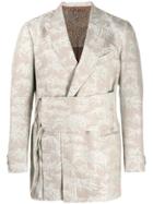 Etro Deconstructed Jacquard Kimono Jacket - Neutrals