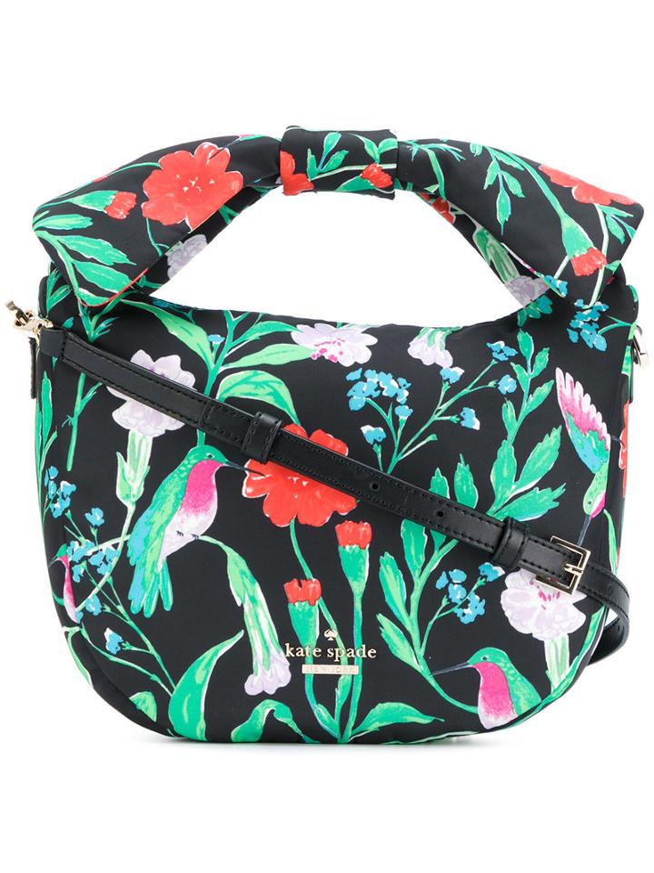 Kate Spade - Floral Jenny Bag - Women - Leather/polyester - One Size, Black, Leather/polyester