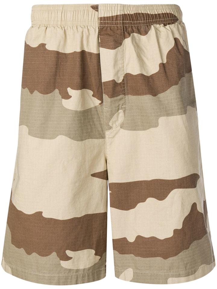 Stussy Camouflage Print Shorts - Neutrals