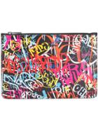 Dsquared2 Graffiti Logo Wash Bag Medium - Black