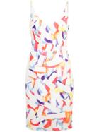 Black Halo Printed Dress - White