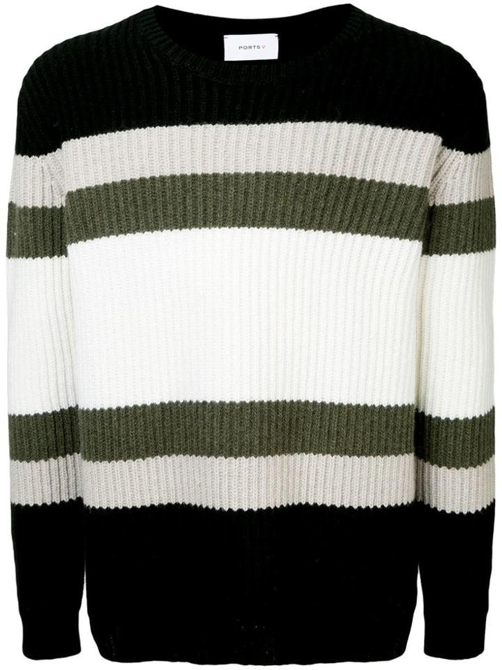 Ports V Colour Block Jumper - Multicolour