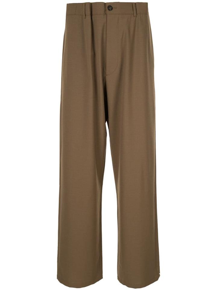 Maison Margiela Oversized Tailored Trousers - Brown