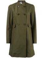 Aspesi Mimosa Double-breasted Coat, Women's, Size: Xs, Green, Cotton/polyester