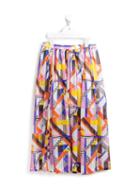 Msgm Kids Geometric Print Skirt, Girl's, Size: 8 Yrs
