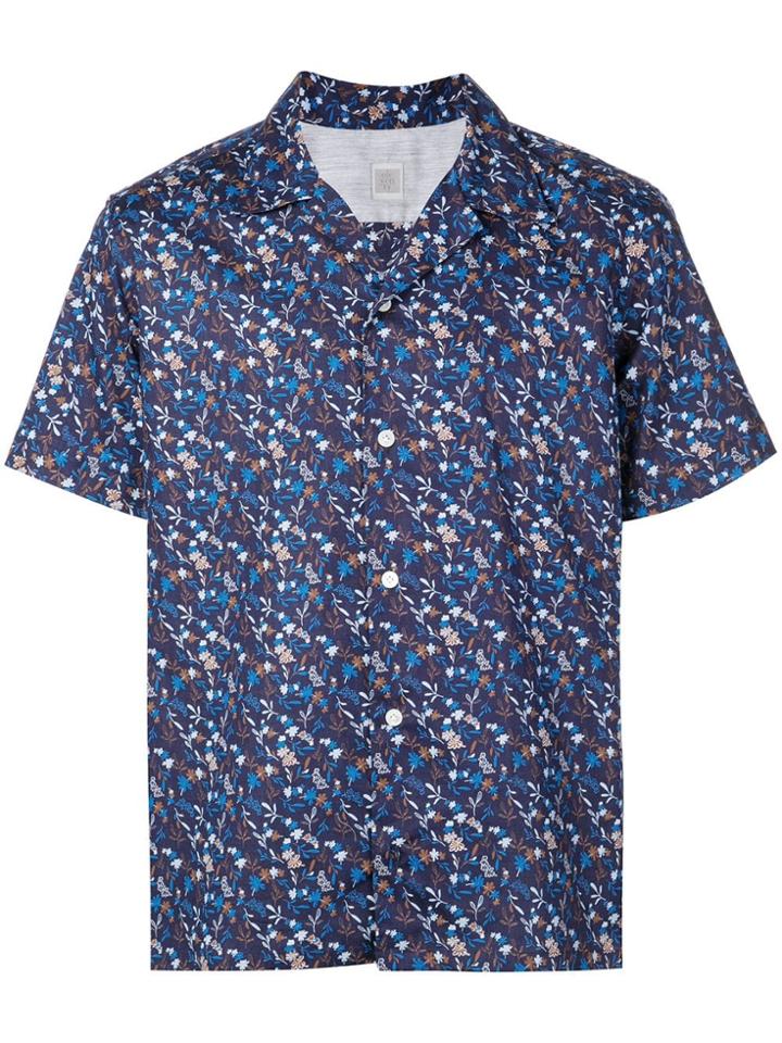 Eleventy Floral Print Shirt - Blue