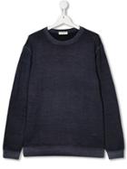 Paolo Pecora Kids Teen Crew Neck Relaxed-fit Jumper - Blue