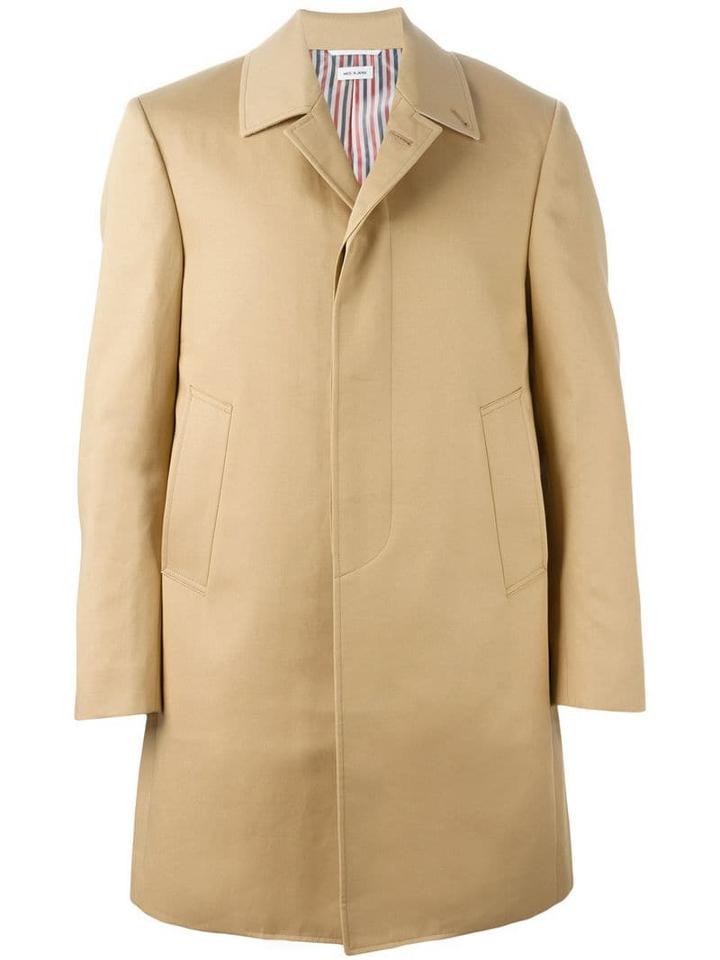 Thom Browne Bal Collar Mackintosh Overcoat - Neutrals
