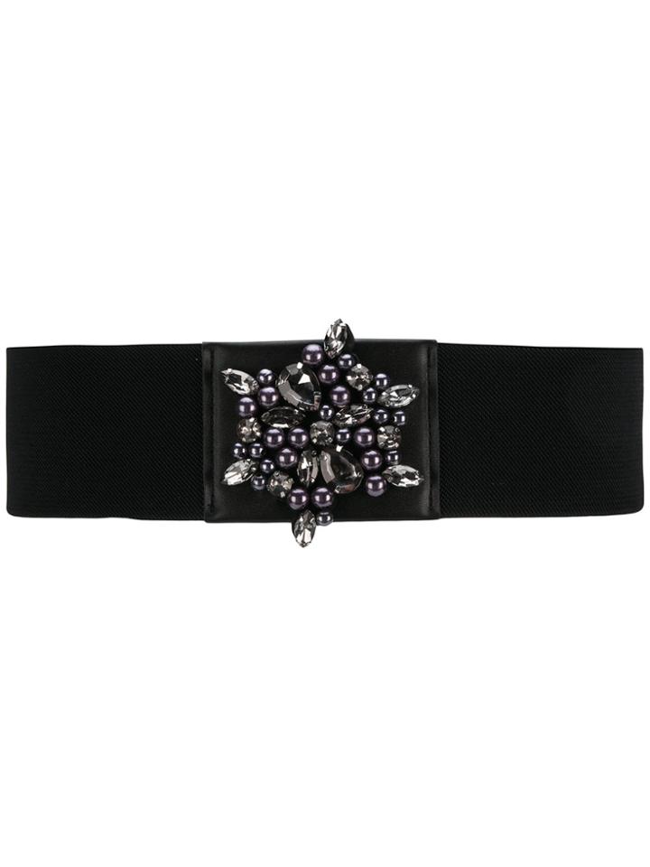 Liu Jo Embellished Buckle Belt - Black