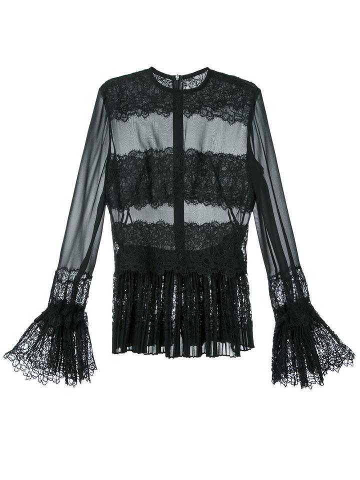 Ermanno Scervino Lace Blouse, Women's, Size: 42, Black, Silk