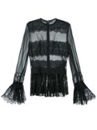 Ermanno Scervino Lace Blouse, Women's, Size: 42, Black, Silk