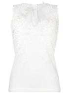 Ermanno Scervino Lace Sheer Panel Blouse, Women's, Size: 38, Nude/neutrals, Wool/silk/cashmere/polyamide