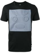 Fendi Box Face T-shirt, Men's, Size: 46, Black, Cotton