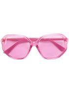Gucci Eyewear Oversized Transparent Sunglasses - Pink