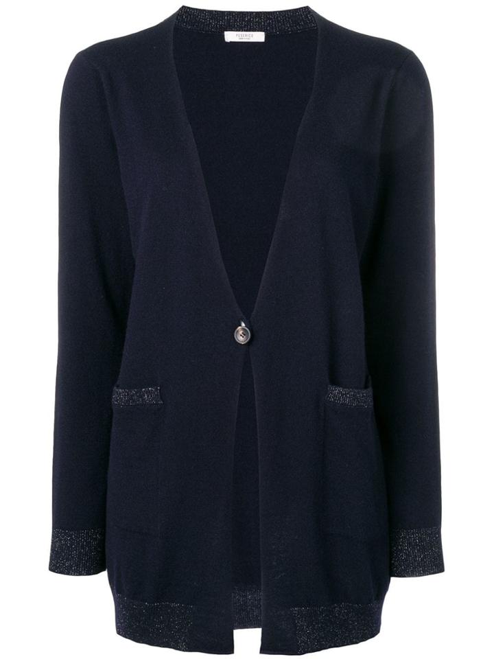 Peserico Basic Cardigan - Blue