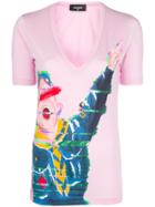 Dsquared2 Boy Scout Printed T-shirt - Pink & Purple