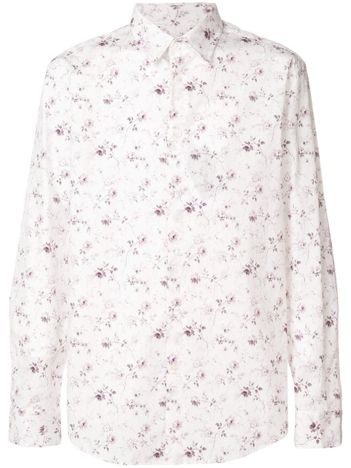 John Varvatos Floral Print Shirt - White