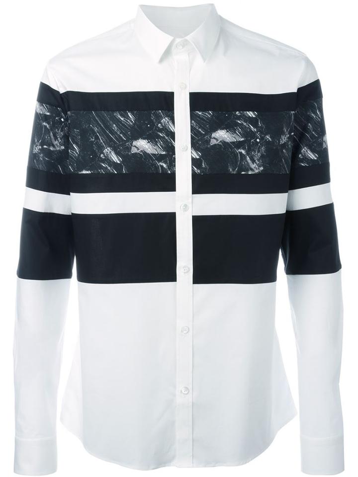 Les Hommes Urban Block Print Shirt