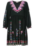 Ulla Johnson Embroidered Folk Dress - Black