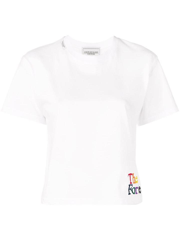 Forte Dei Marmi Couture Embroidered Logo T-shirt - White