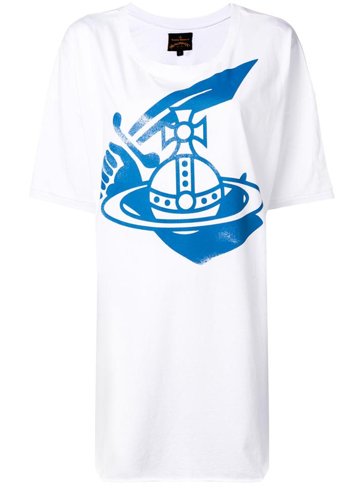 Vivienne Westwood Oversized Graphic Print T-shirt - White