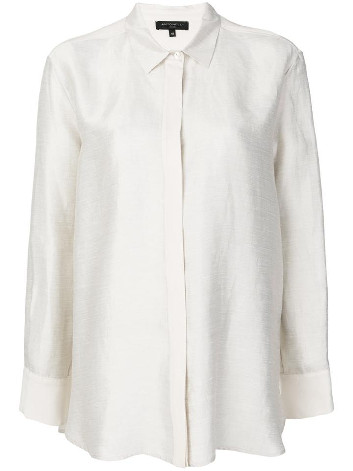 Antonelli Metallic Longsleeved Shirt - Nude & Neutrals