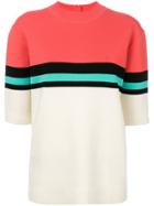 Marc Jacobs Stripe Detail Knitted Top - White