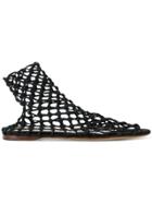 Francesco Russo Crochet Sandals - Black