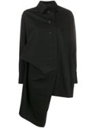Yohji Yamamoto Asymmetric Long Sleeve Shirt - Black