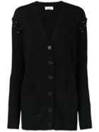 Beau Souci Piercing Detail Cardigan - Black