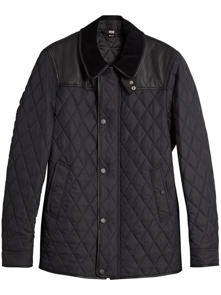 Burberry Yoke Diamond Quilted Jacket - Black