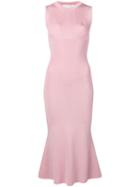 Victoria Beckham Trompe L'oeil Flared Dress - Pink