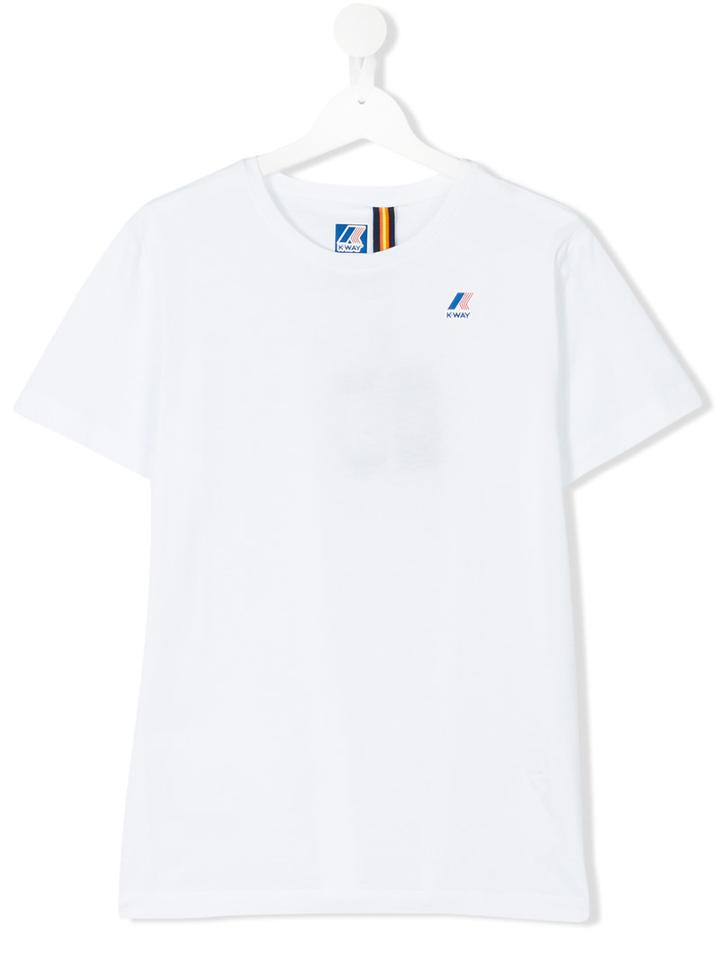 K Way Kids - Teen Logo Chest T-shirt - Kids - Cotton - 16 Yrs, White