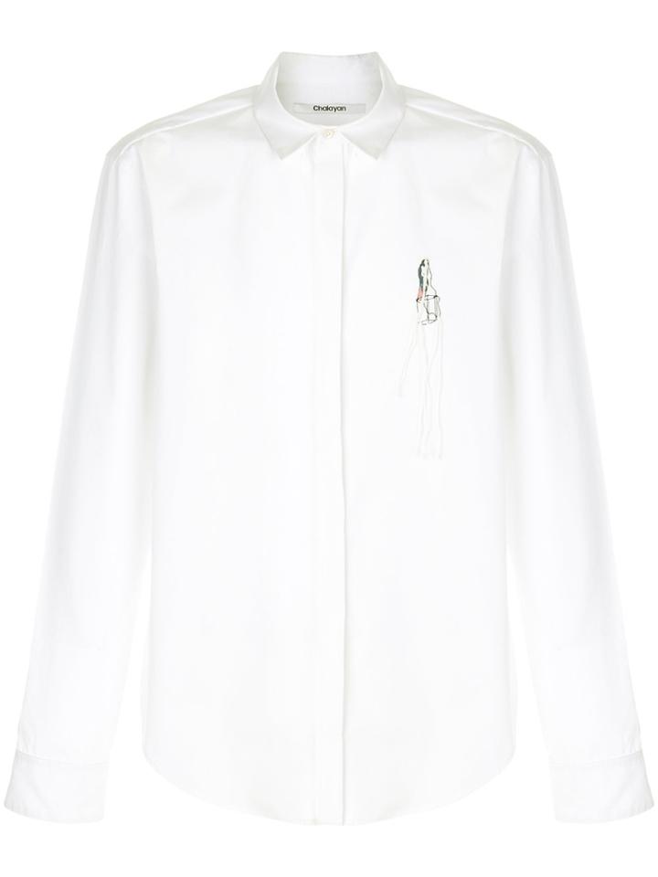 Chalayan Classic Doodle Shirt - White
