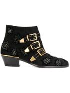 Chloé Susanna Micro-studded Booties - Black