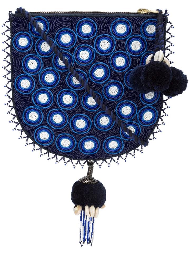 Figue Luna Polka Dot Cross Body Bag - Blue