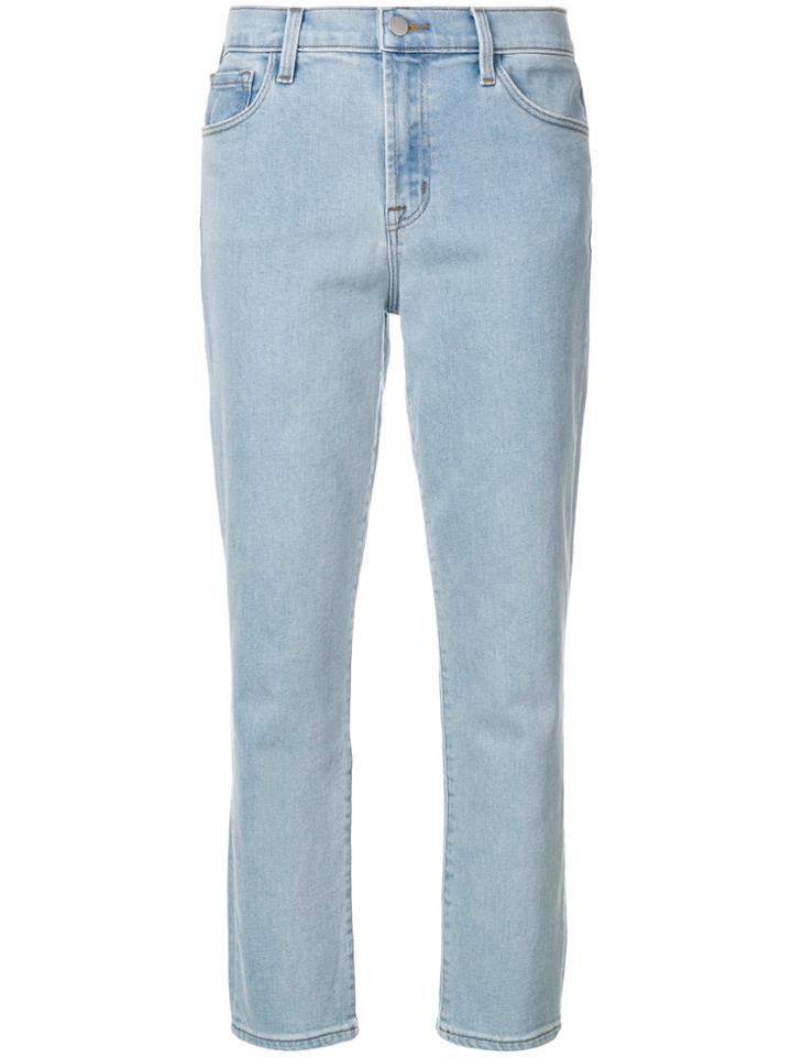 J Brand Slim Fit Cropped Ruby Jeans - Blue